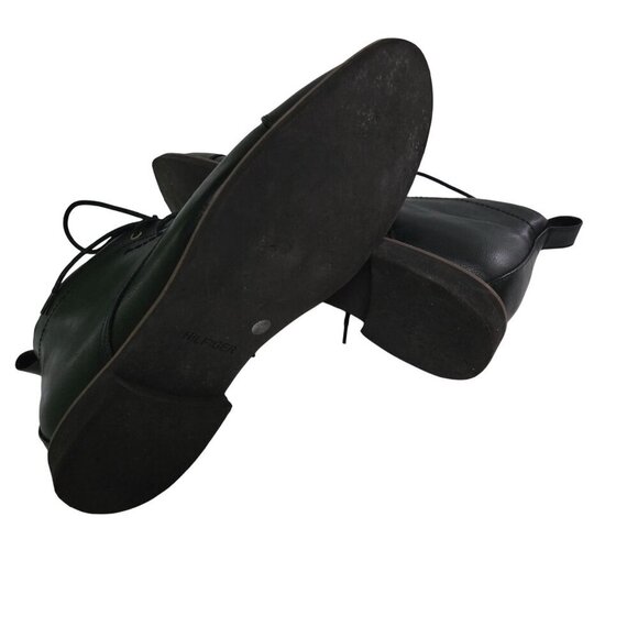 Tommy Hilfiger Gibby Cap Toe Black Leather Chukka Boots Size 11.5/45